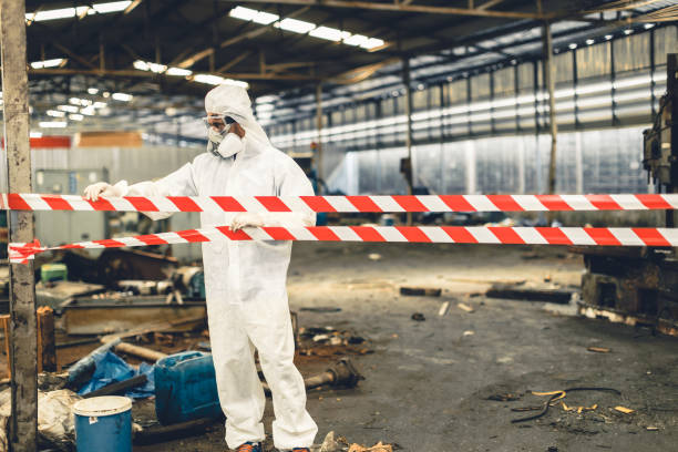 Professional Sewage Cleanup technician working in Tilton, IL